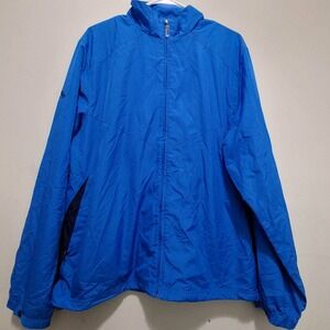 Callaway X Series Blue Full Zip Golf Windbreaker Jacket Men's L Lightweight READ